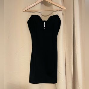 Never worn strapless black dress!